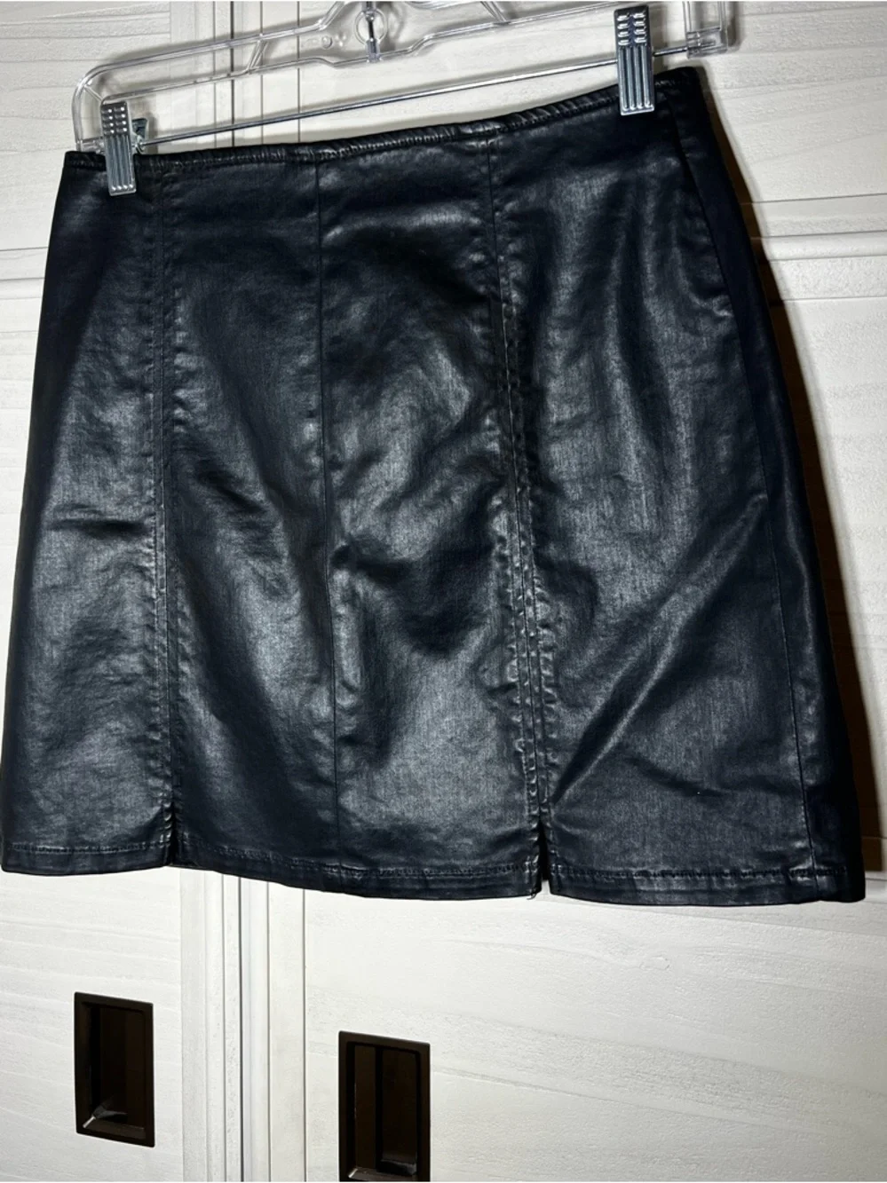 Ag Adriano Goldschmied Black Adaline Paneled Mini Skirt Jeans Sz 27